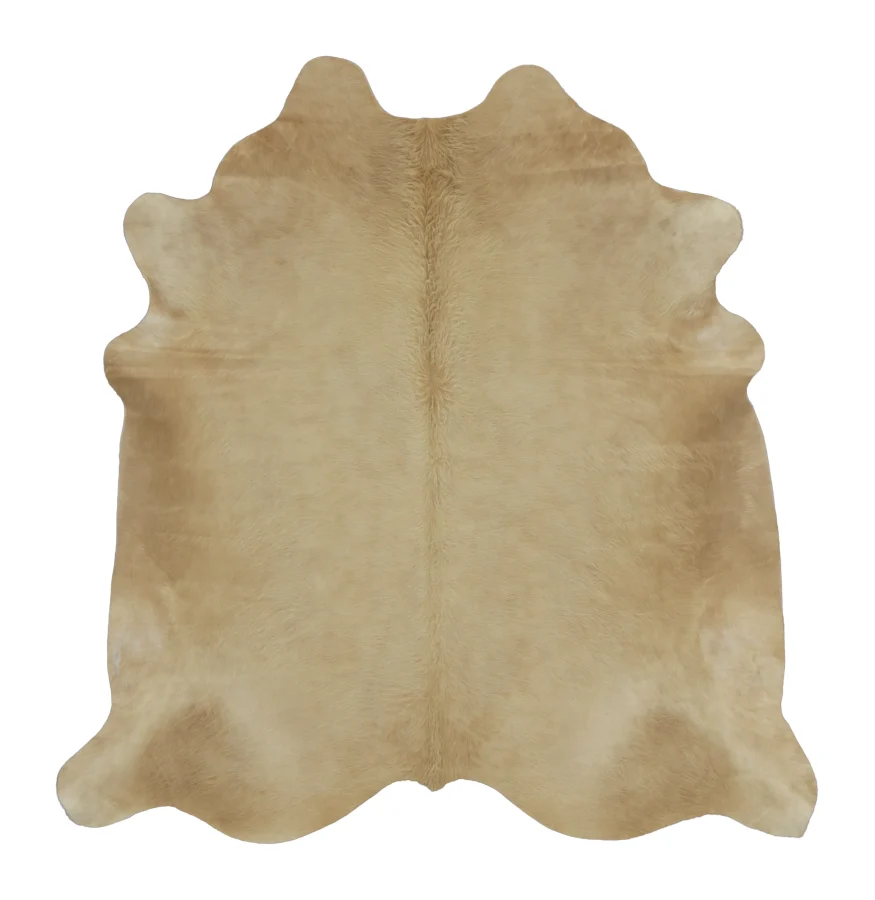 Rug & Kilim’s Contemporary Cowhide Rug in Soft Beige & Brown Tones