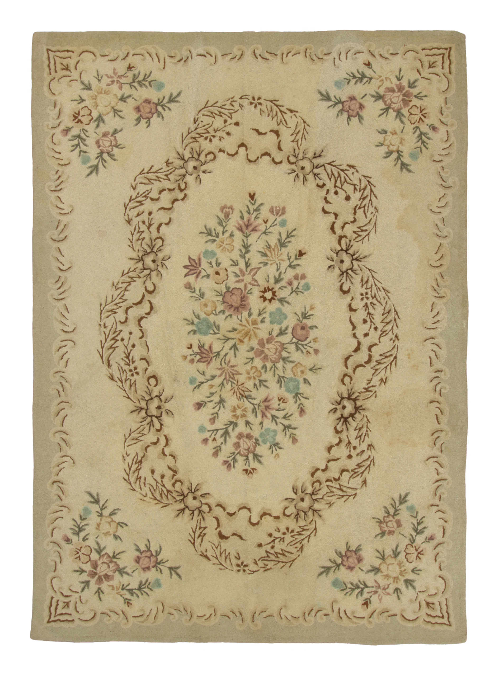 Antique Hooked Medallion Rug