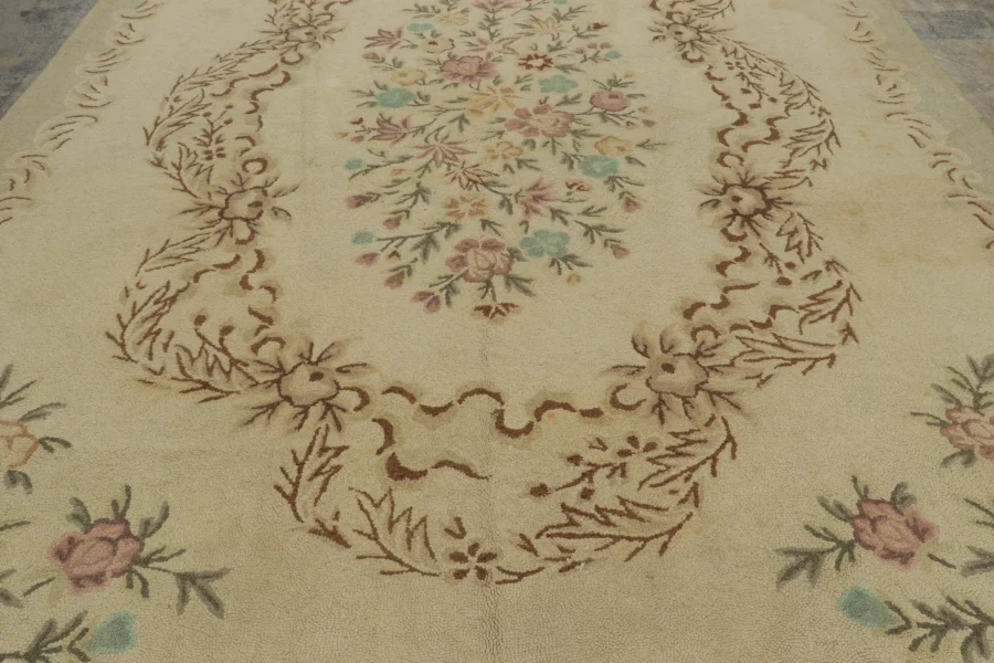 Antique Hooked Medallion Rug