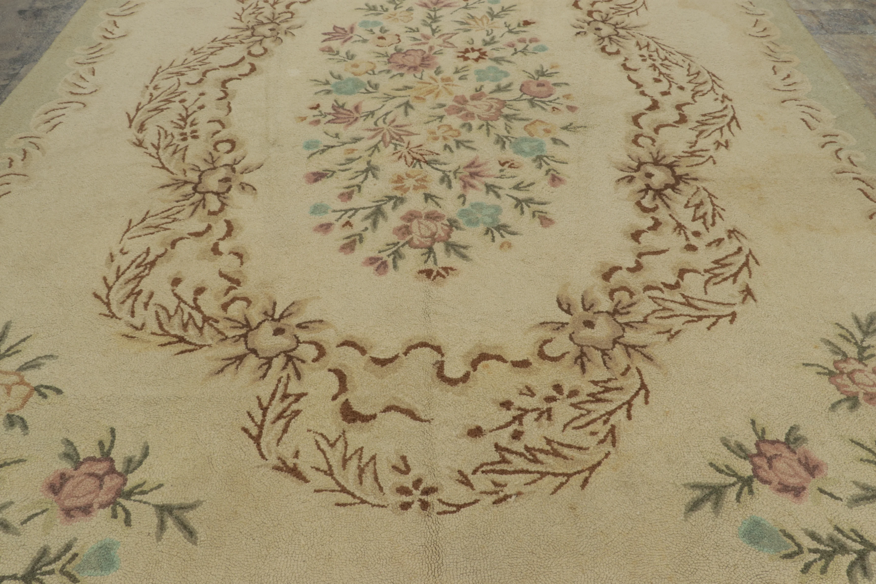 Antique Hooked Medallion Rug