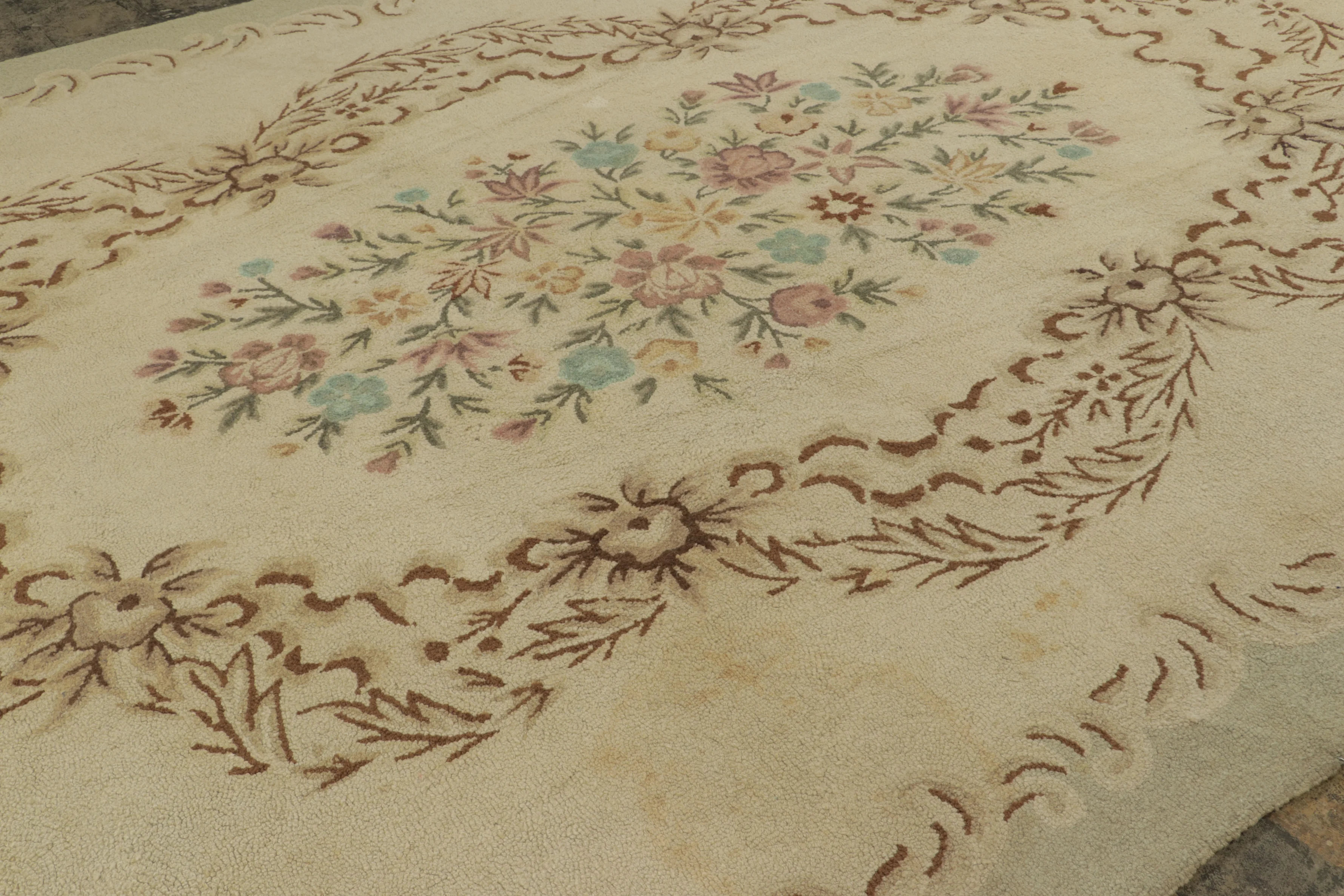 Antique Hooked Medallion Rug