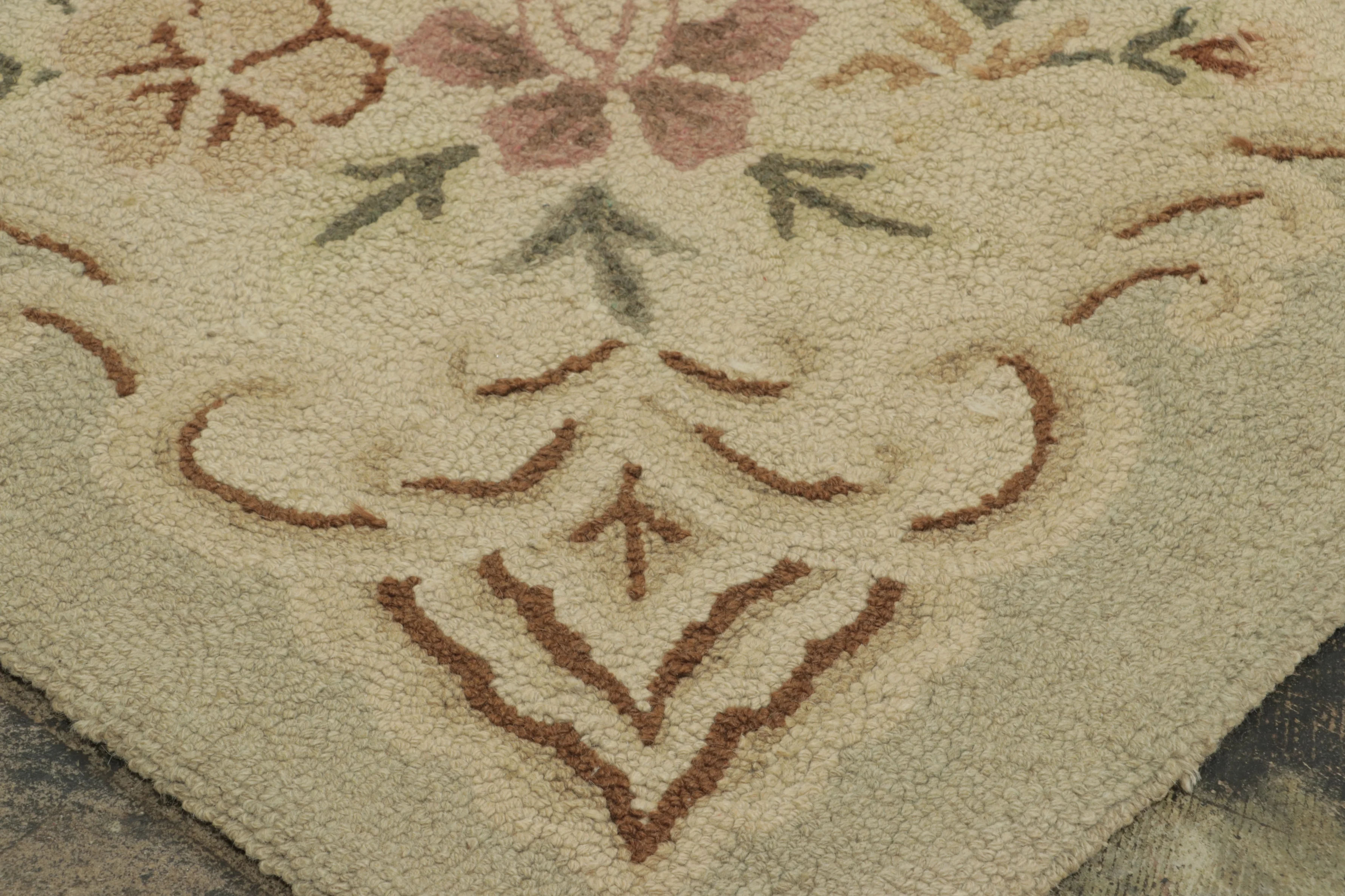 Antique Hooked Medallion Rug
