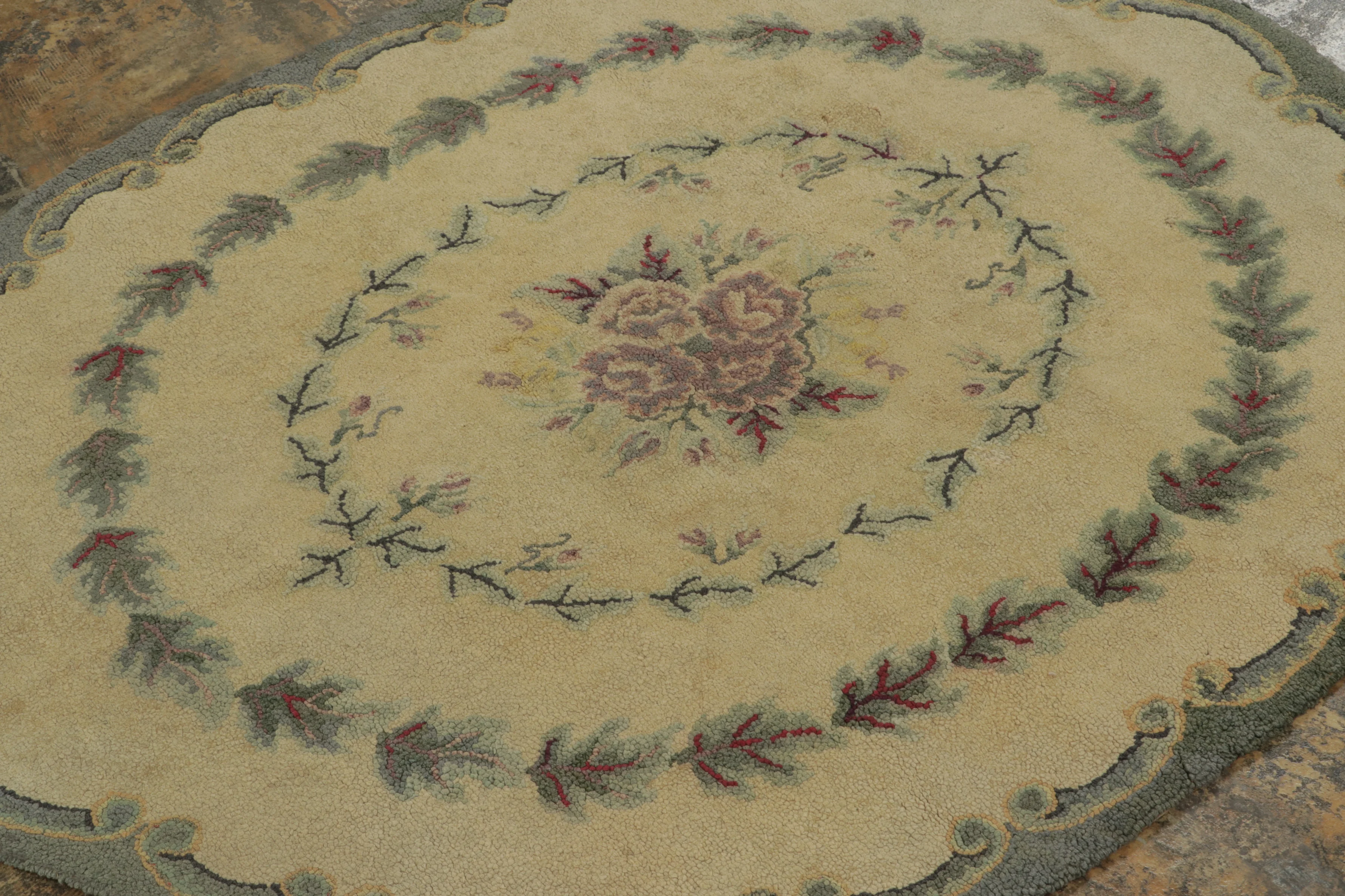 Antique Oval Hooked Rug
