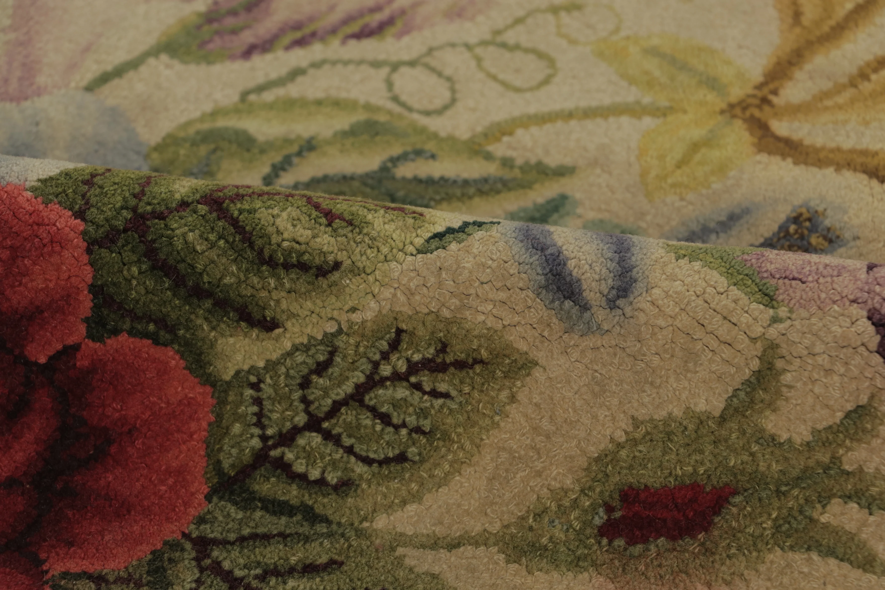 Antique Circle Hooked Rug