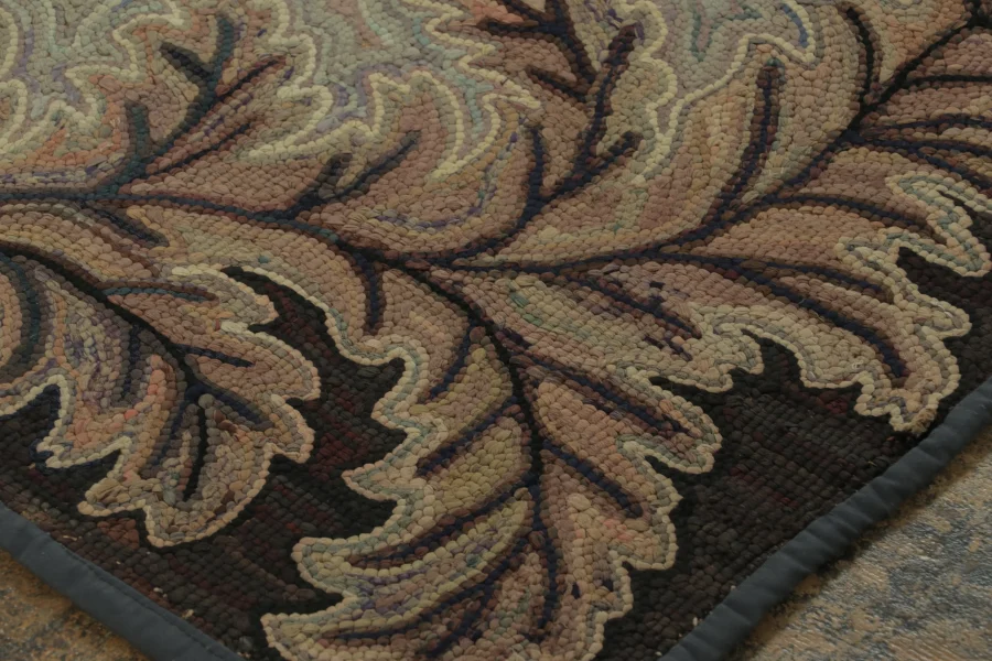 Antique Hooked Floral Rug