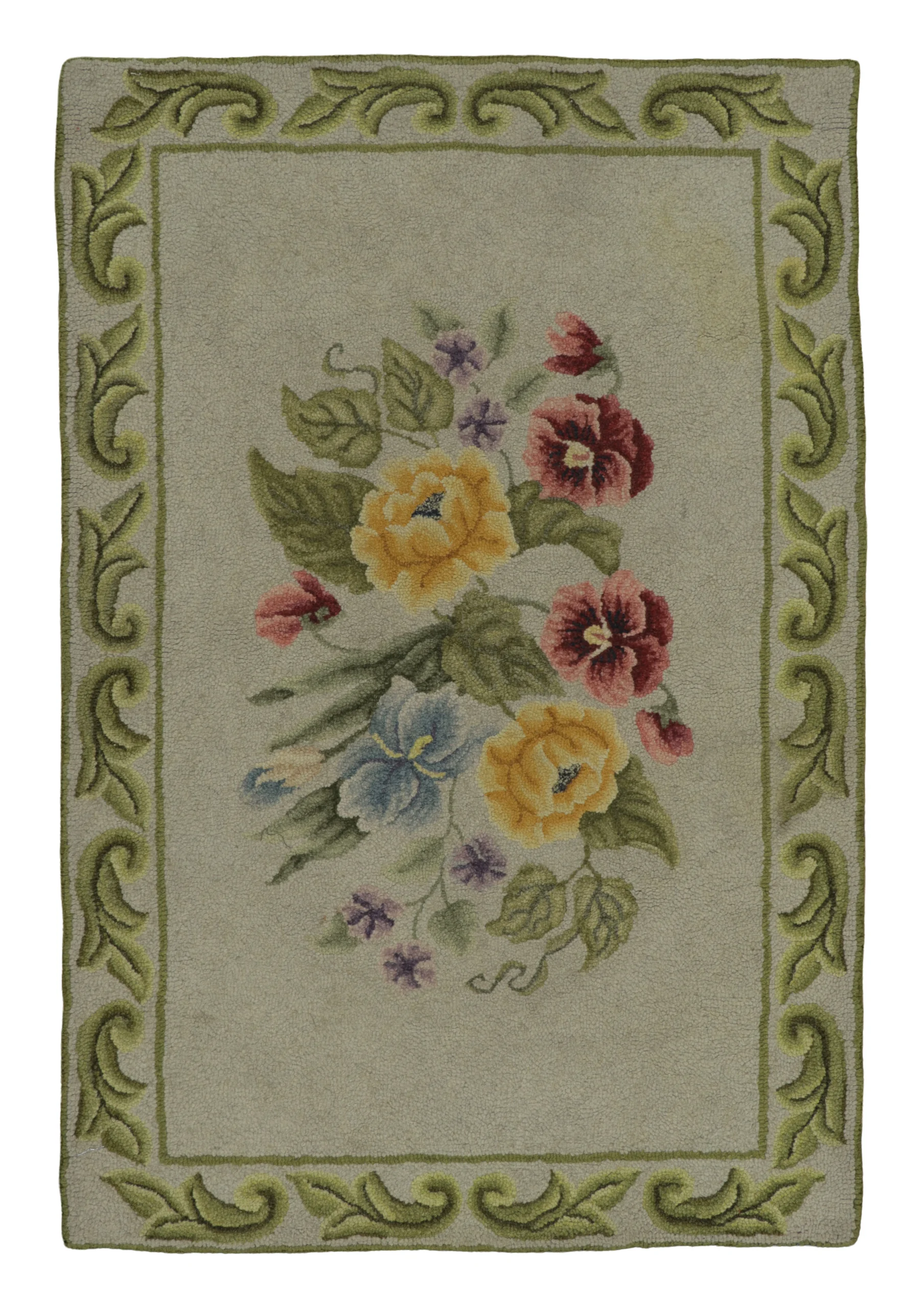 Antique Hooked Gift-Size Rug