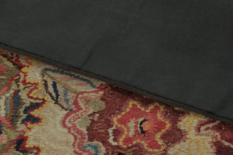 Antique Hooked Floral Runner