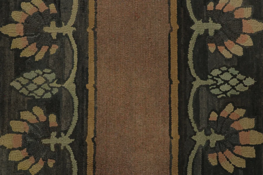 Antique Hooked Floral Rug