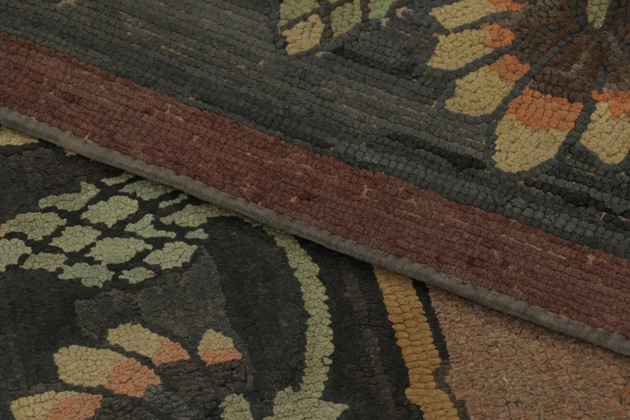 Antique Hooked Floral Rug