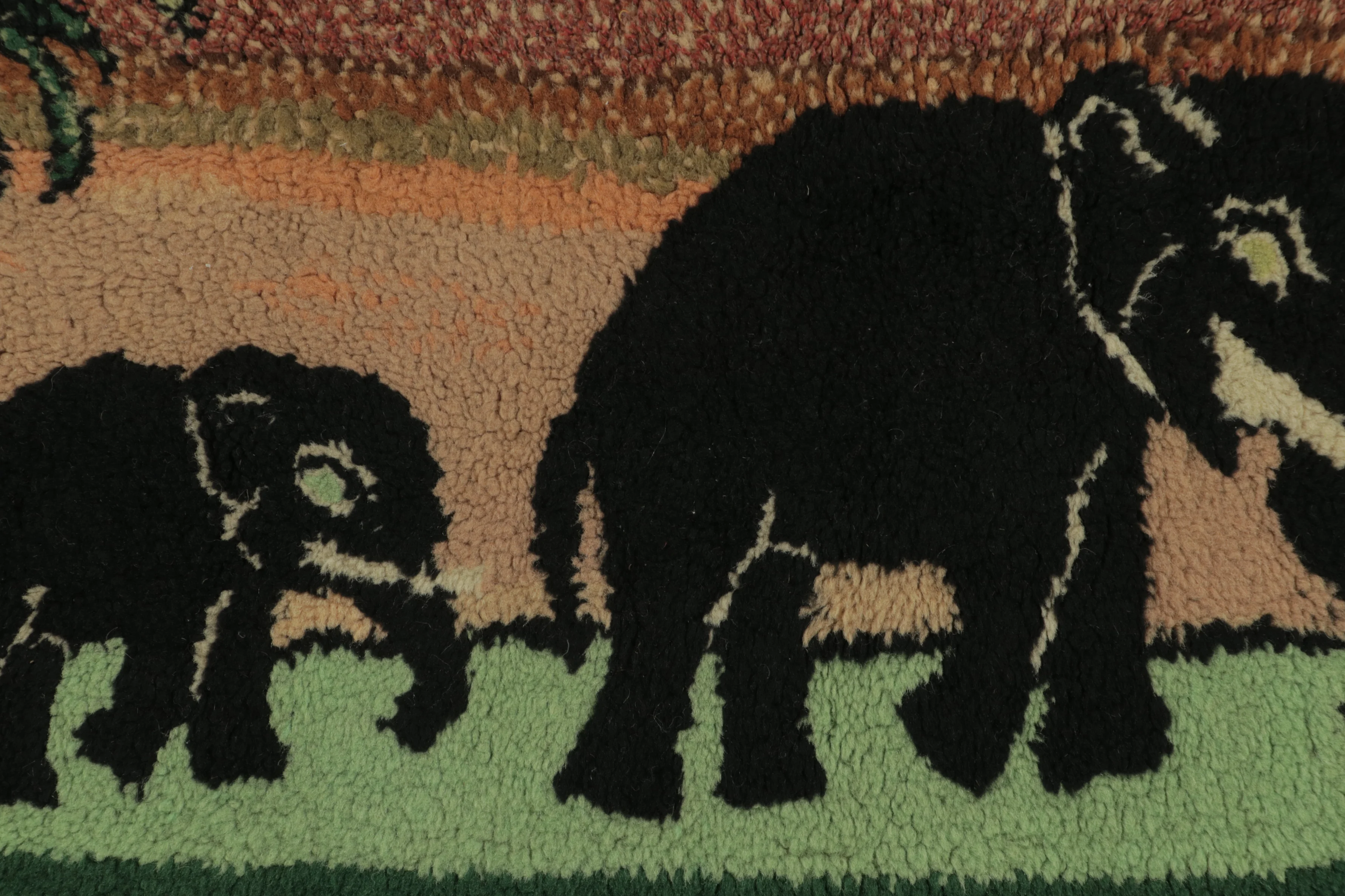 Antique Hooked Pictorial Rug