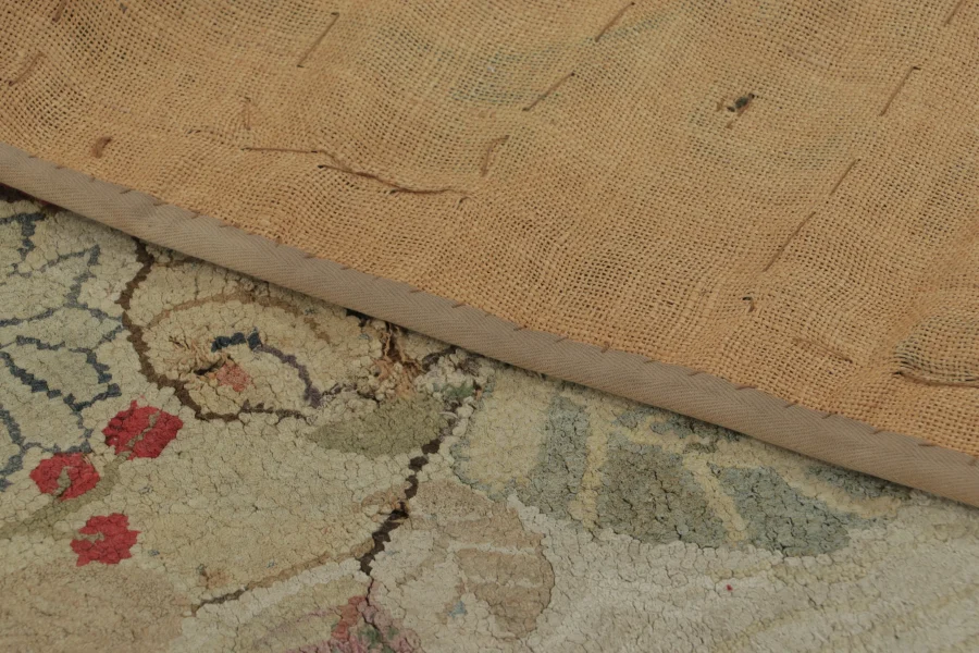 Antique Hooked Floral Rug
