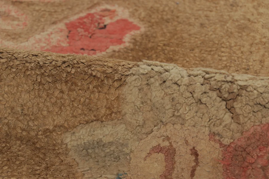 Antique Hooked Floral Rug