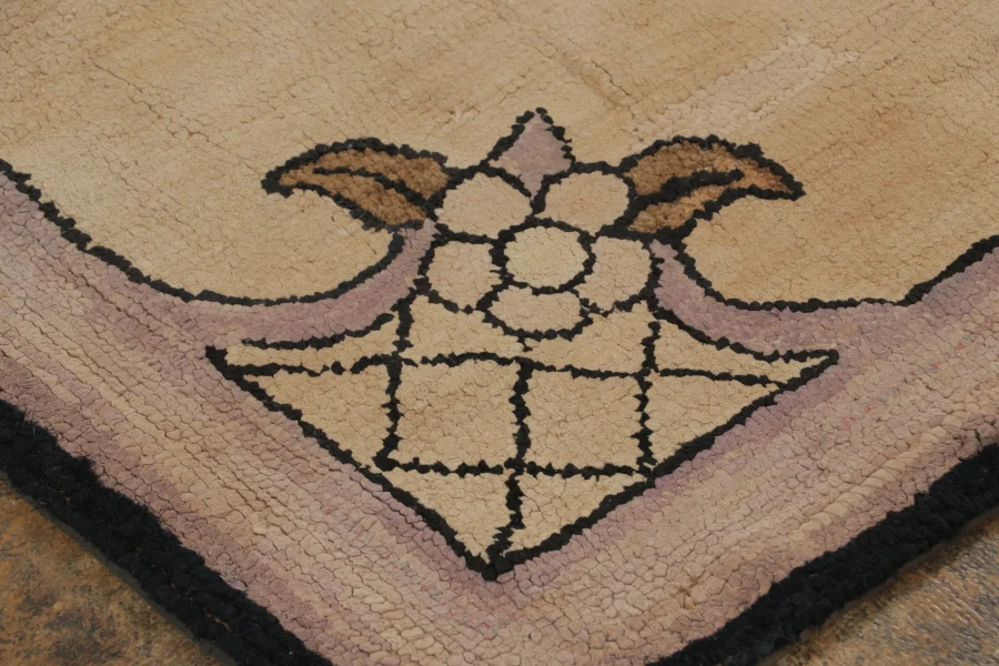 Antique Hooked Floral Rug