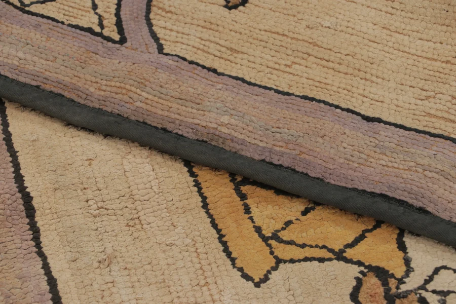 Antique Hooked Floral Rug