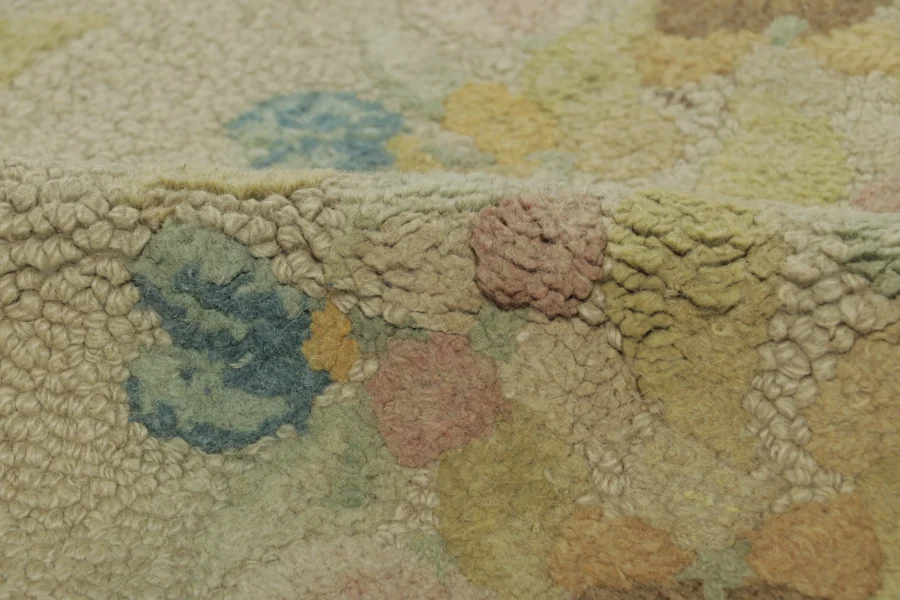 Antique Hooked Floral Rug