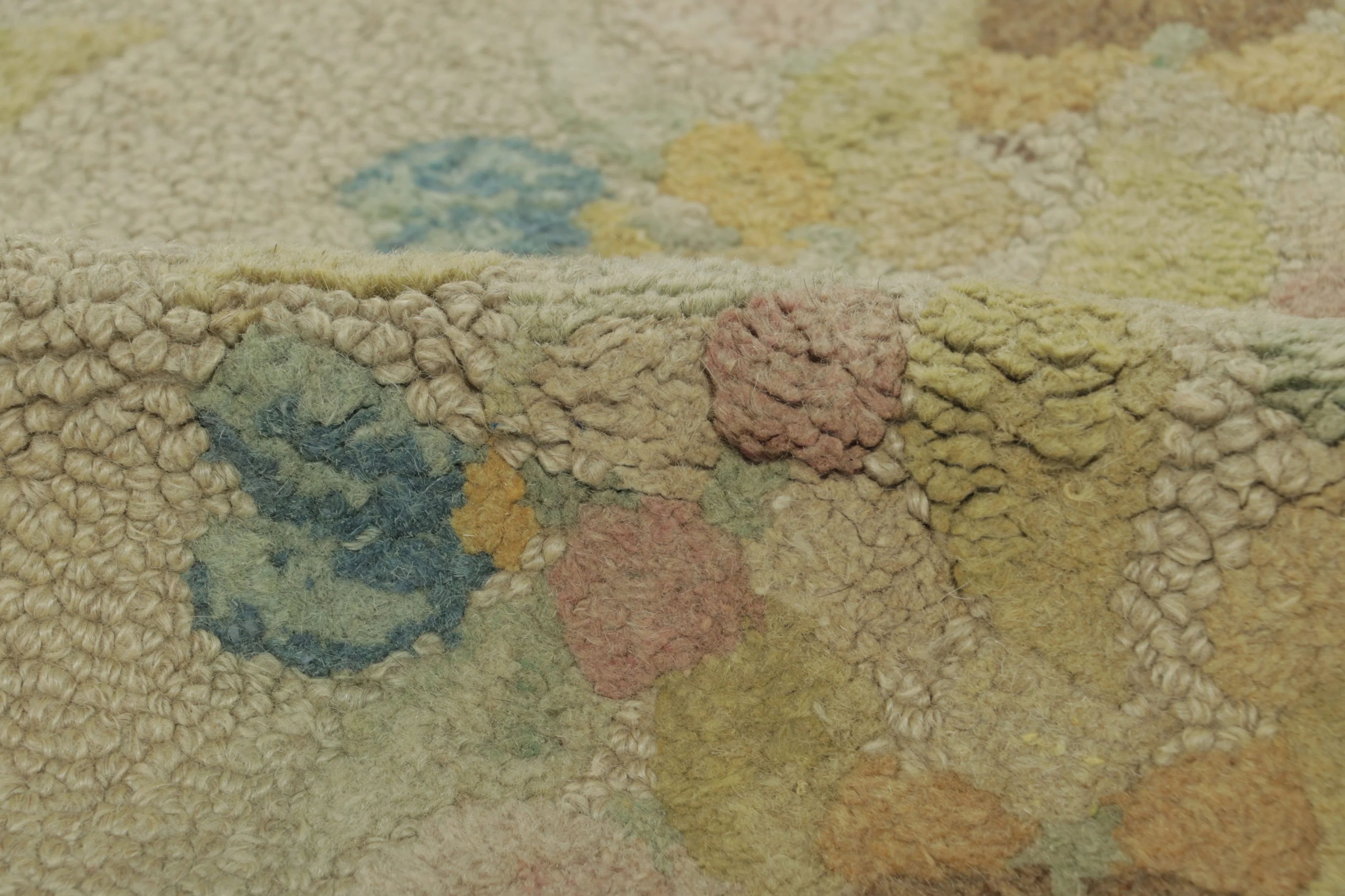 Antique Hooked Floral Rug
