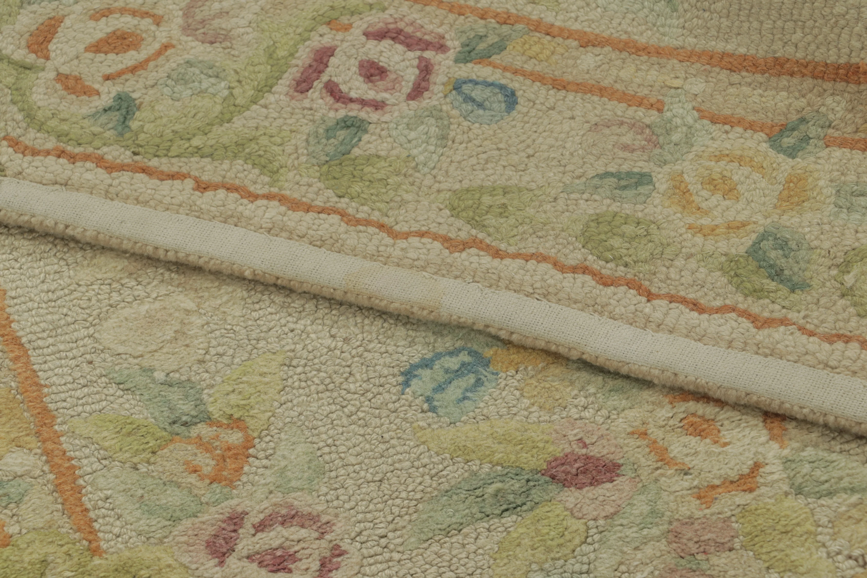 Antique Hooked Floral Rug