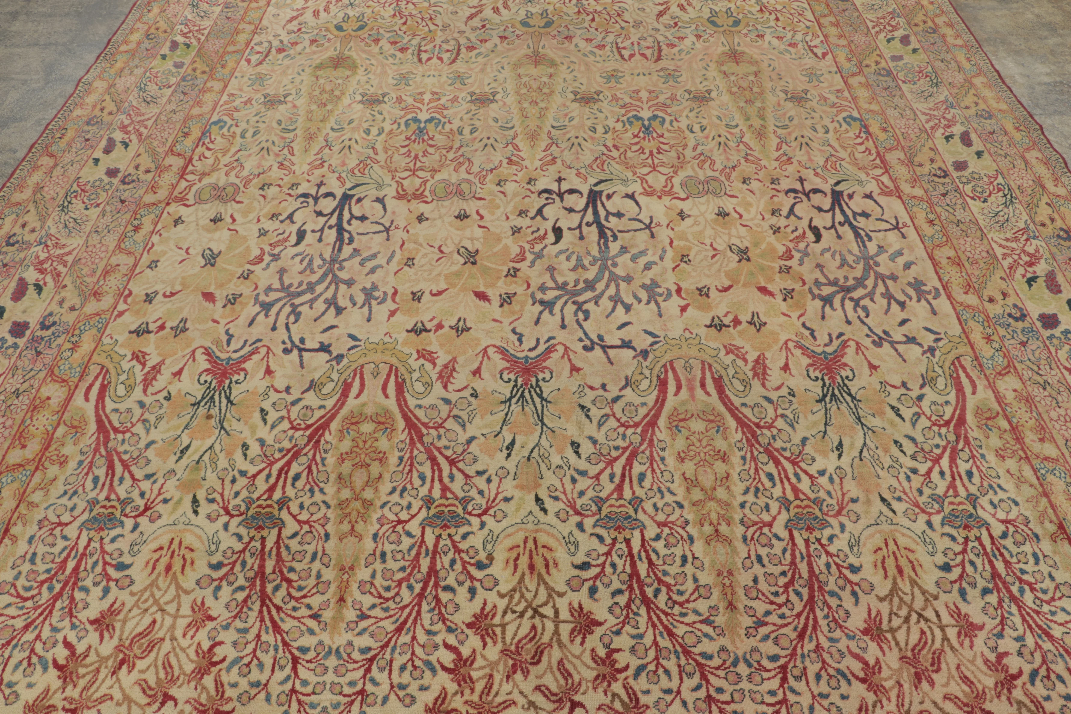 Antique Persian Kerman Lavar Rug