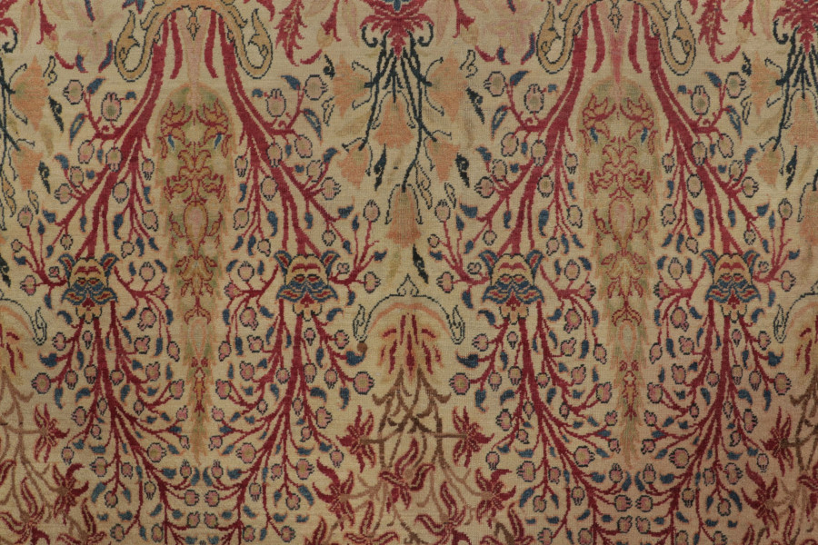 Antique Persian Kerman Lavar Rug