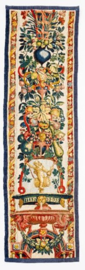 Antique 17th Century Flemish Brussels Tapestry Fragment Pair with Pictorials - Rug & Kilim