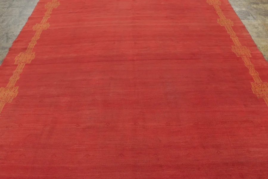 Antique Deco Oushak Geometric Rug