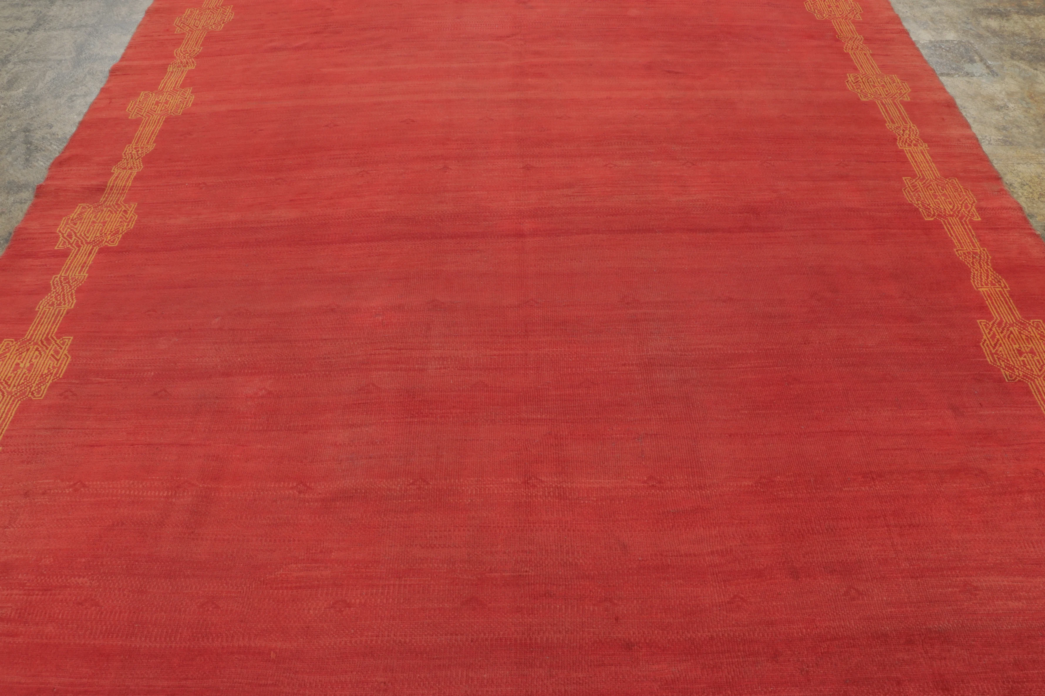Antique Deco Oushak Geometric Rug