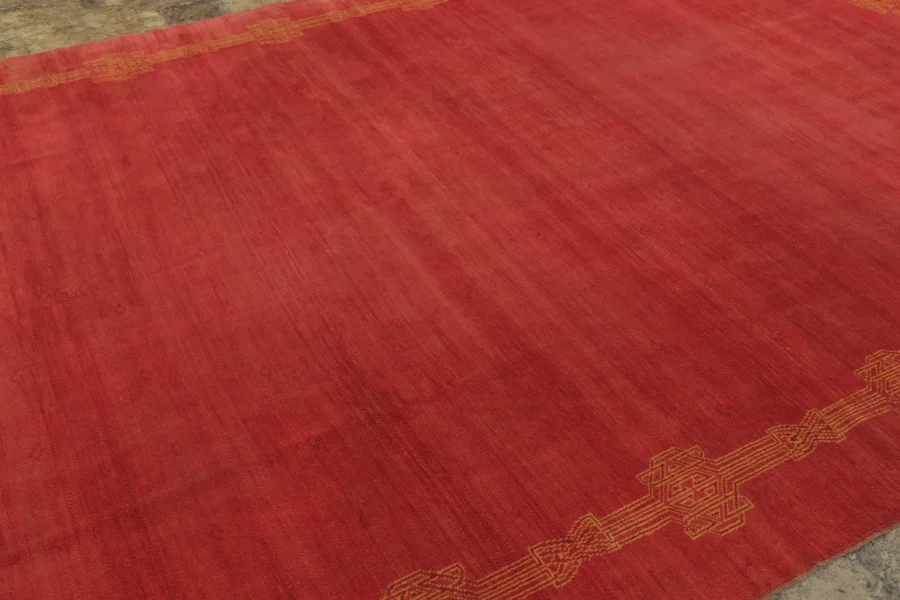 Antique Deco Oushak Geometric Rug