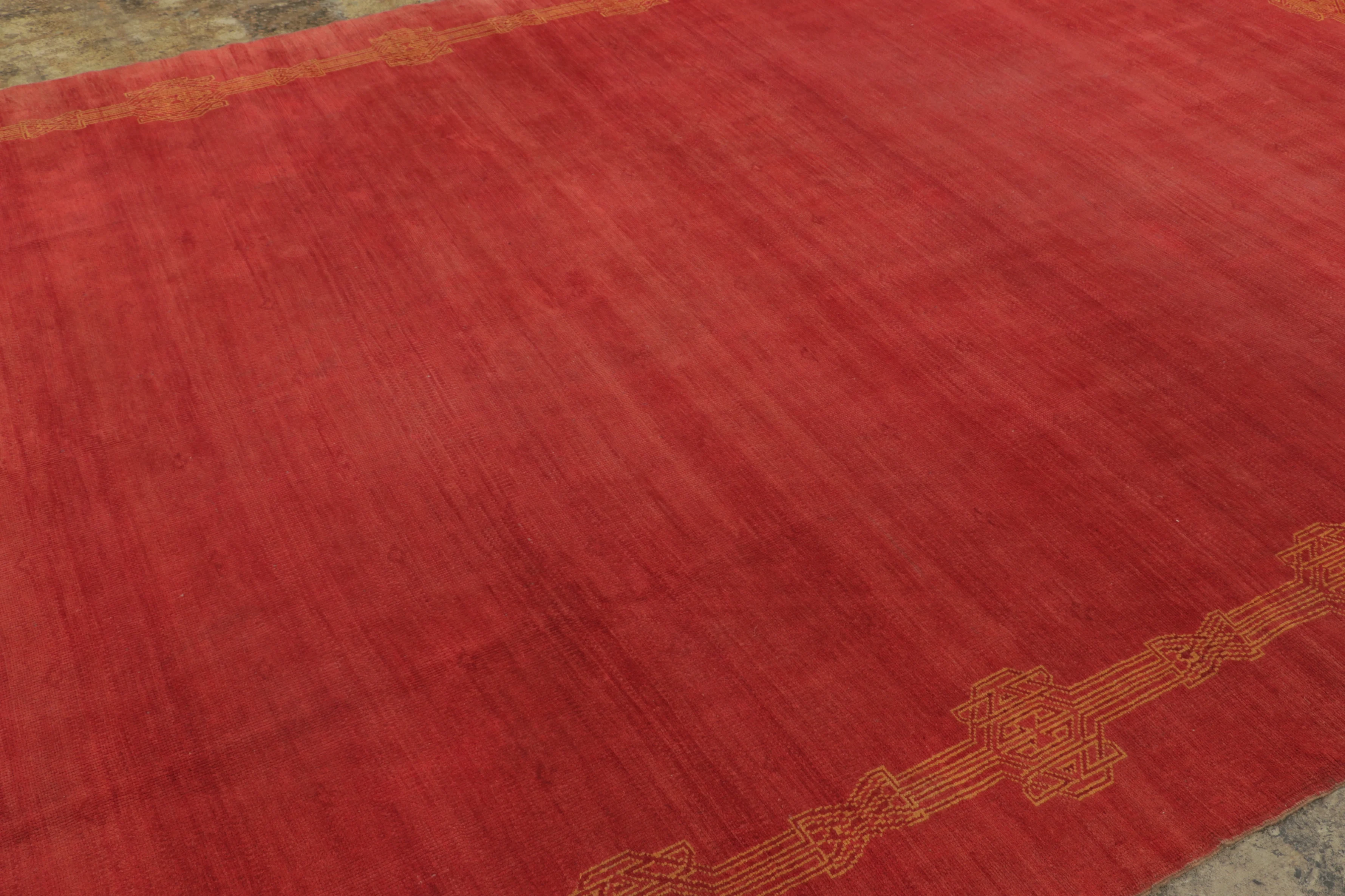 Antique Deco Oushak Geometric Rug