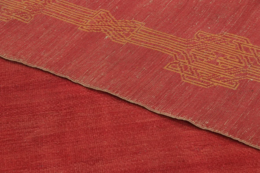 Antique Deco Oushak Geometric Rug