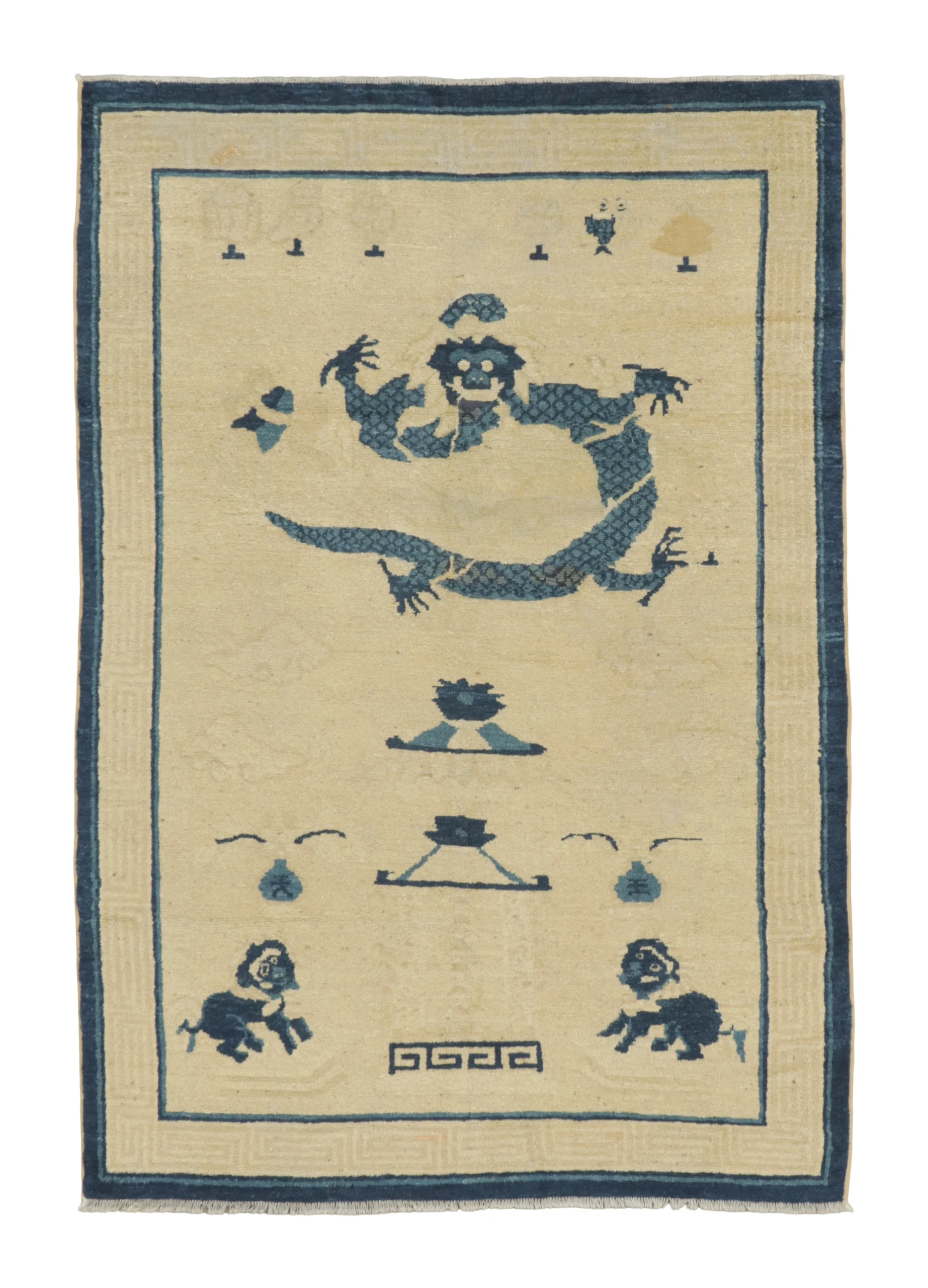 Antique Chinese Tibetan Rug