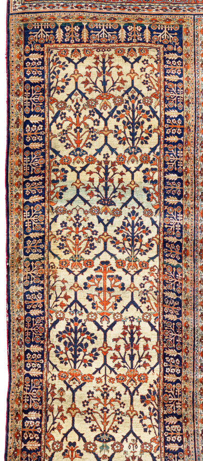 Antique Persian Heriz Triclinium Silk Rug
