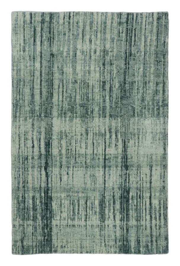 Rug & Kilim's Modern Textural Rug in Sage Green and Teal with Abstract Design