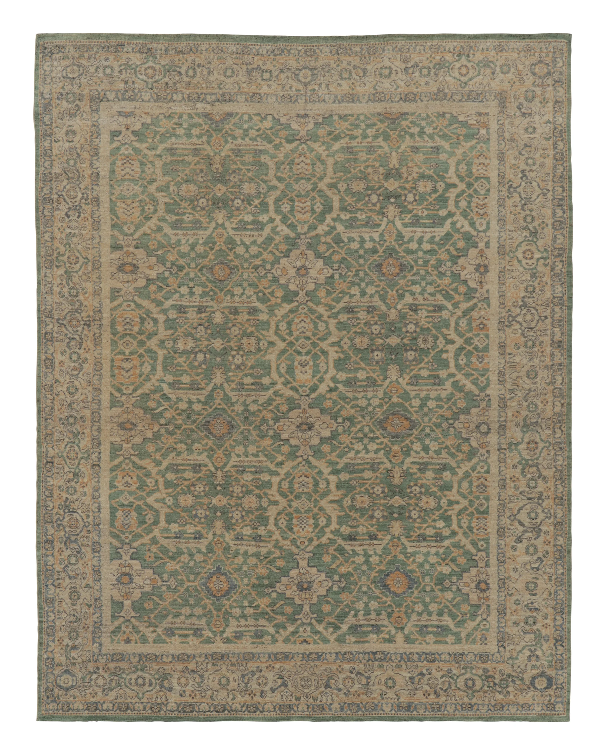 Contemporary Oushak Floral Rug