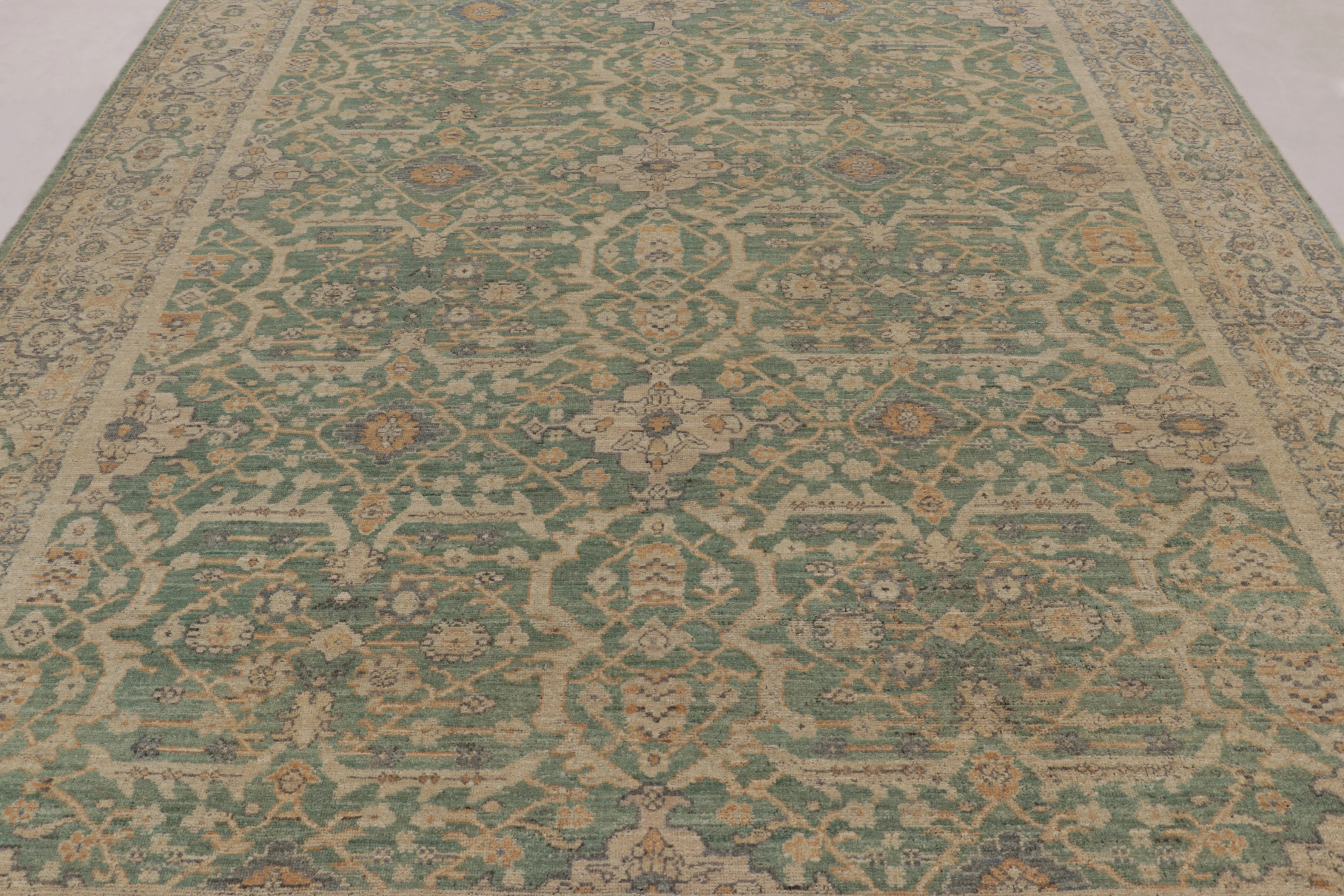 Contemporary Oushak Floral Rug