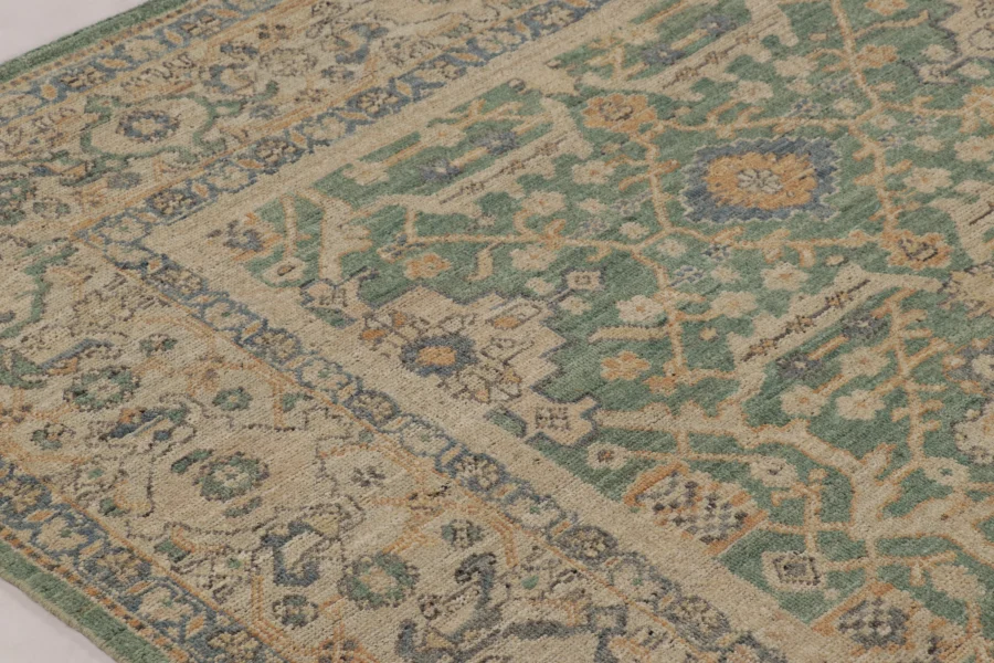 Contemporary Oushak Floral Rug