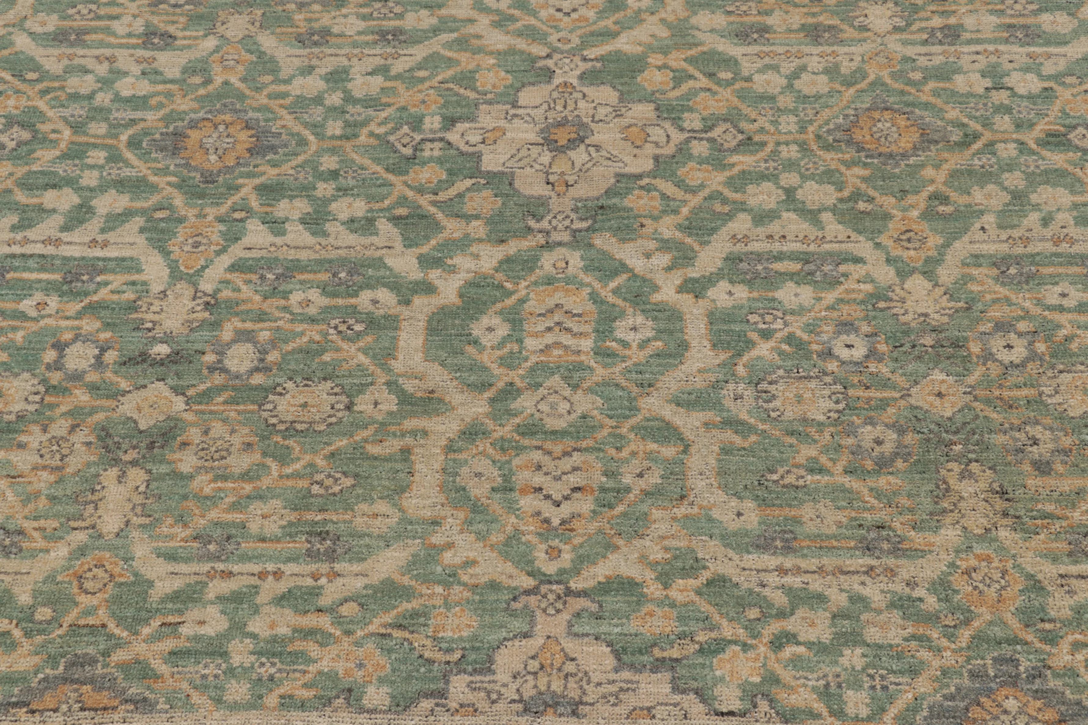 Contemporary Oushak Floral Rug