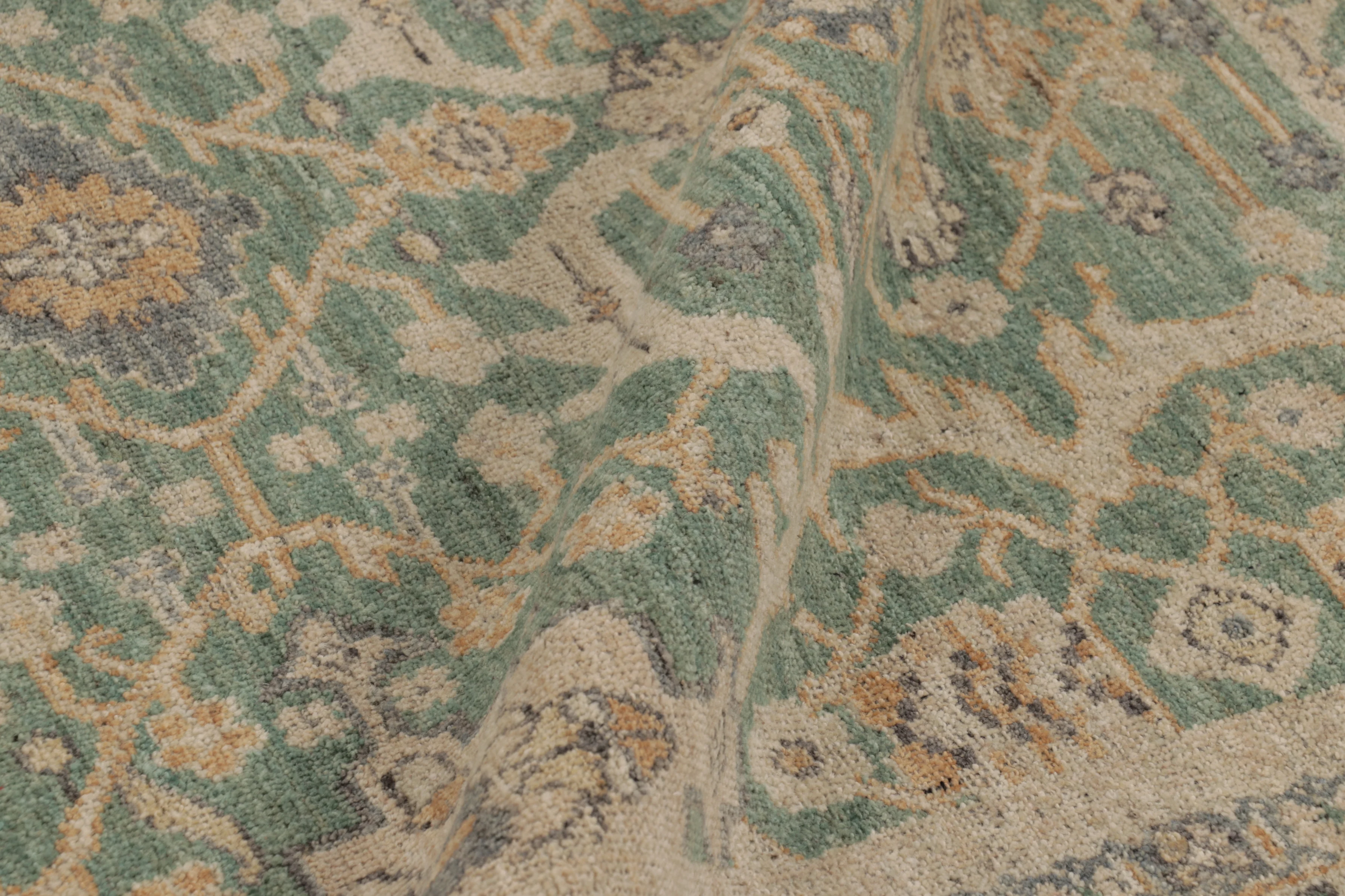 Contemporary Oushak Floral Rug