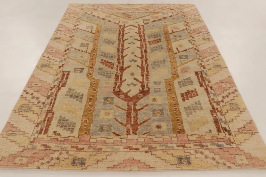 Hover image of Rug & Kilim’s Contemporary Oushak Rug in Beige & Brown with Tree of Life Pattern