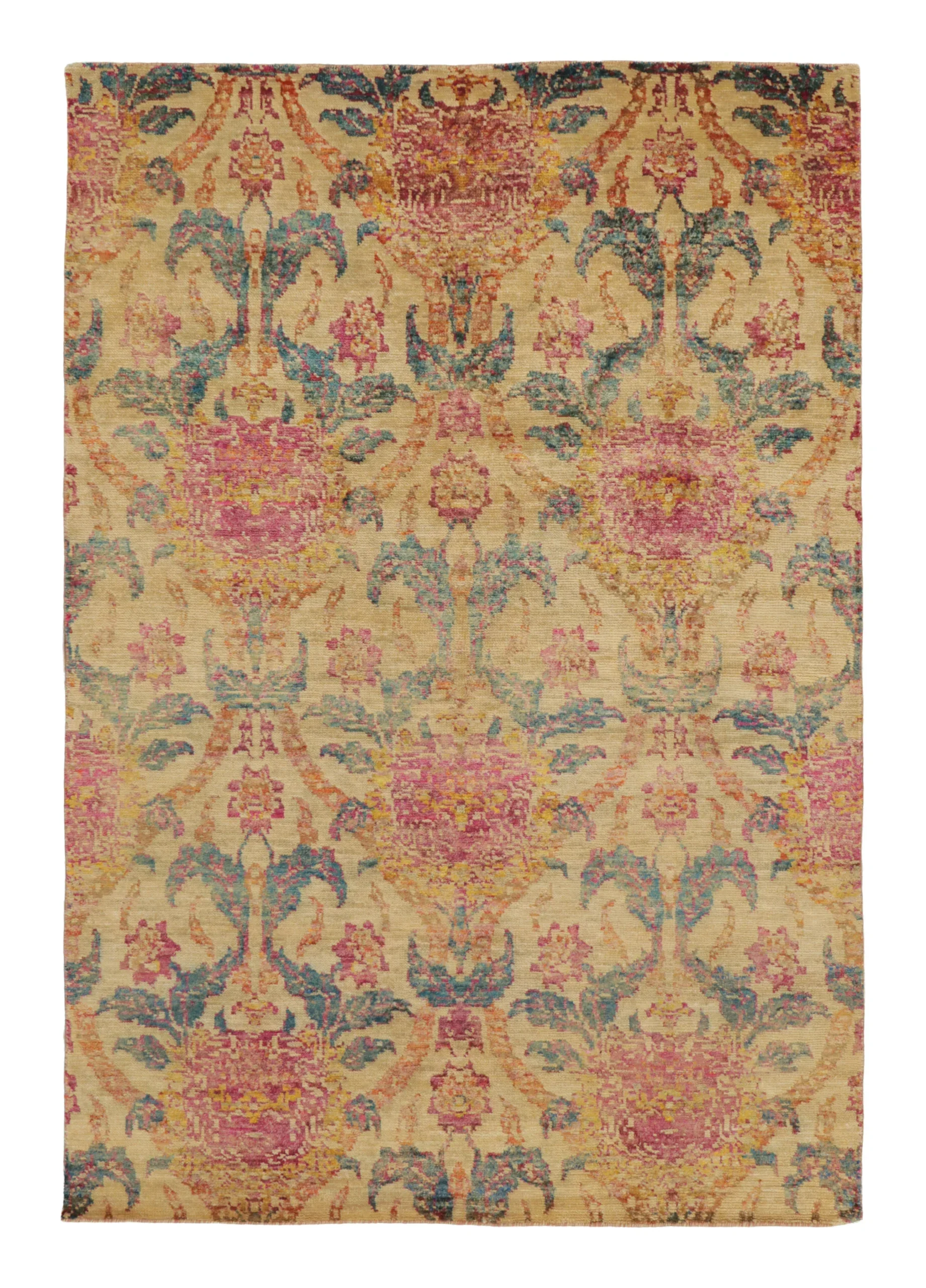 Contemporary Transitional Floral Rug