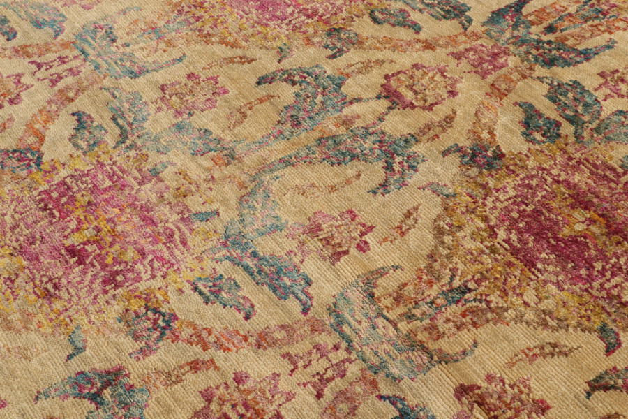 Contemporary Transitional Floral Rug