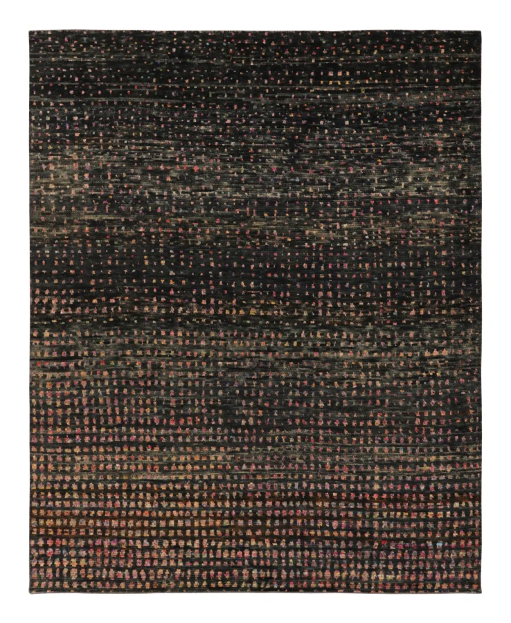 Rug & Kilim’s Contemporary Rug with Polychromatic Checkered Design “City Lights”