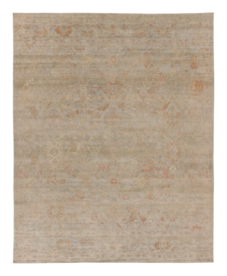 Rug & Kilim's Oversized Contemporary Modern Classics Oushak in Floral Design
