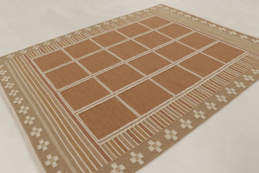 Contemporary Scandinavian Flatweave Rug