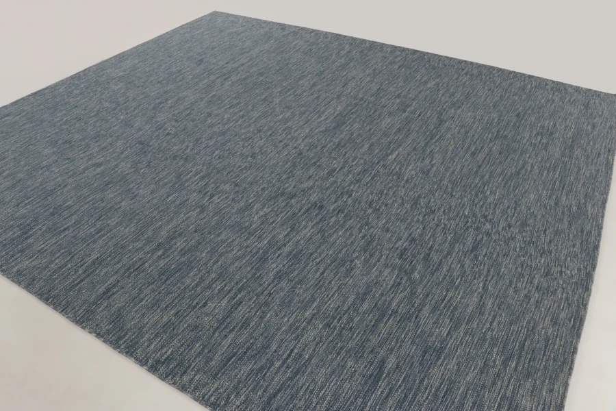 Hover image of Rug & Kilim's Oversized Contemporary Textural Solid Rug in Indigo Blue