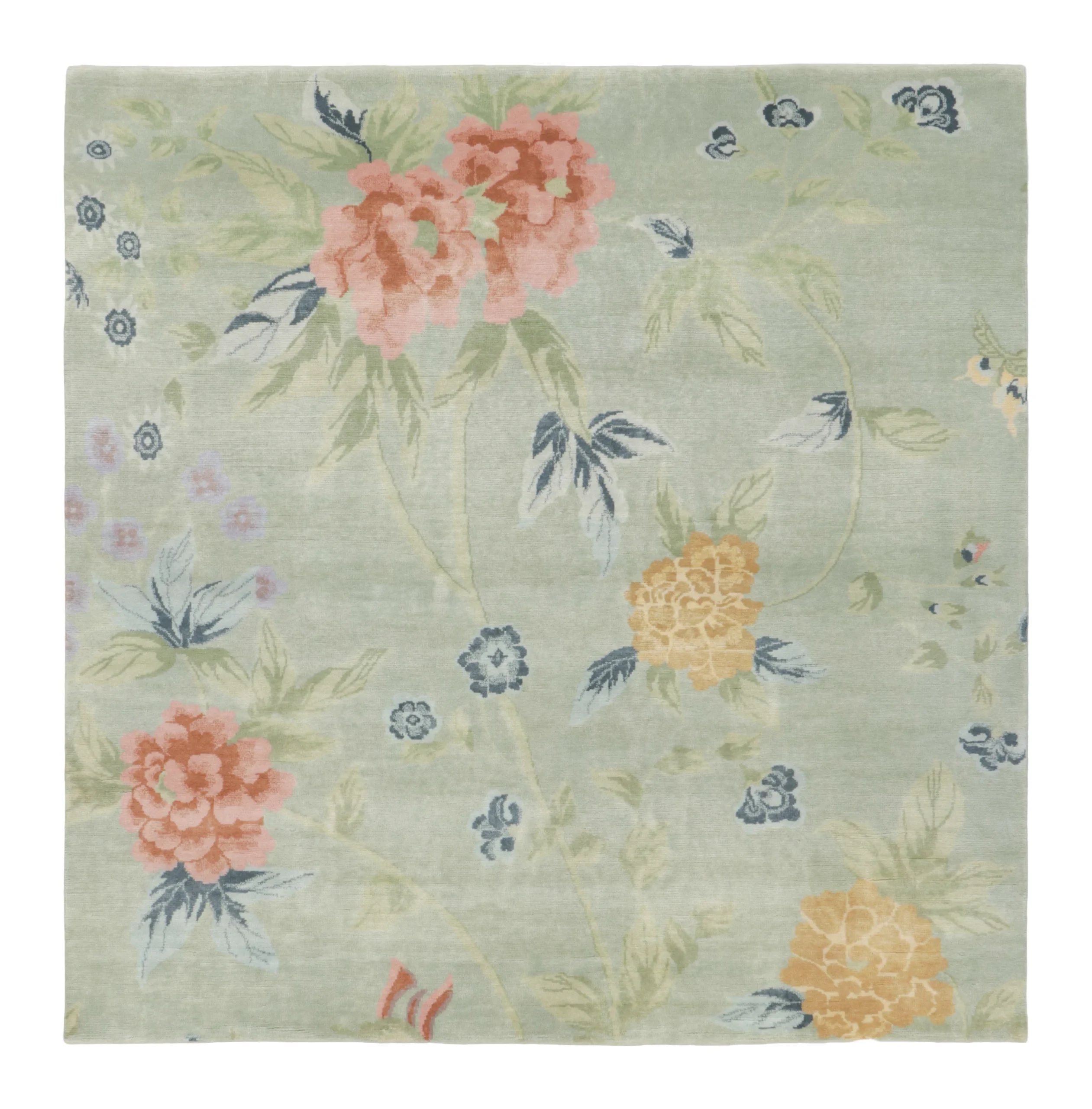 Square Chinese Art Deco Rug