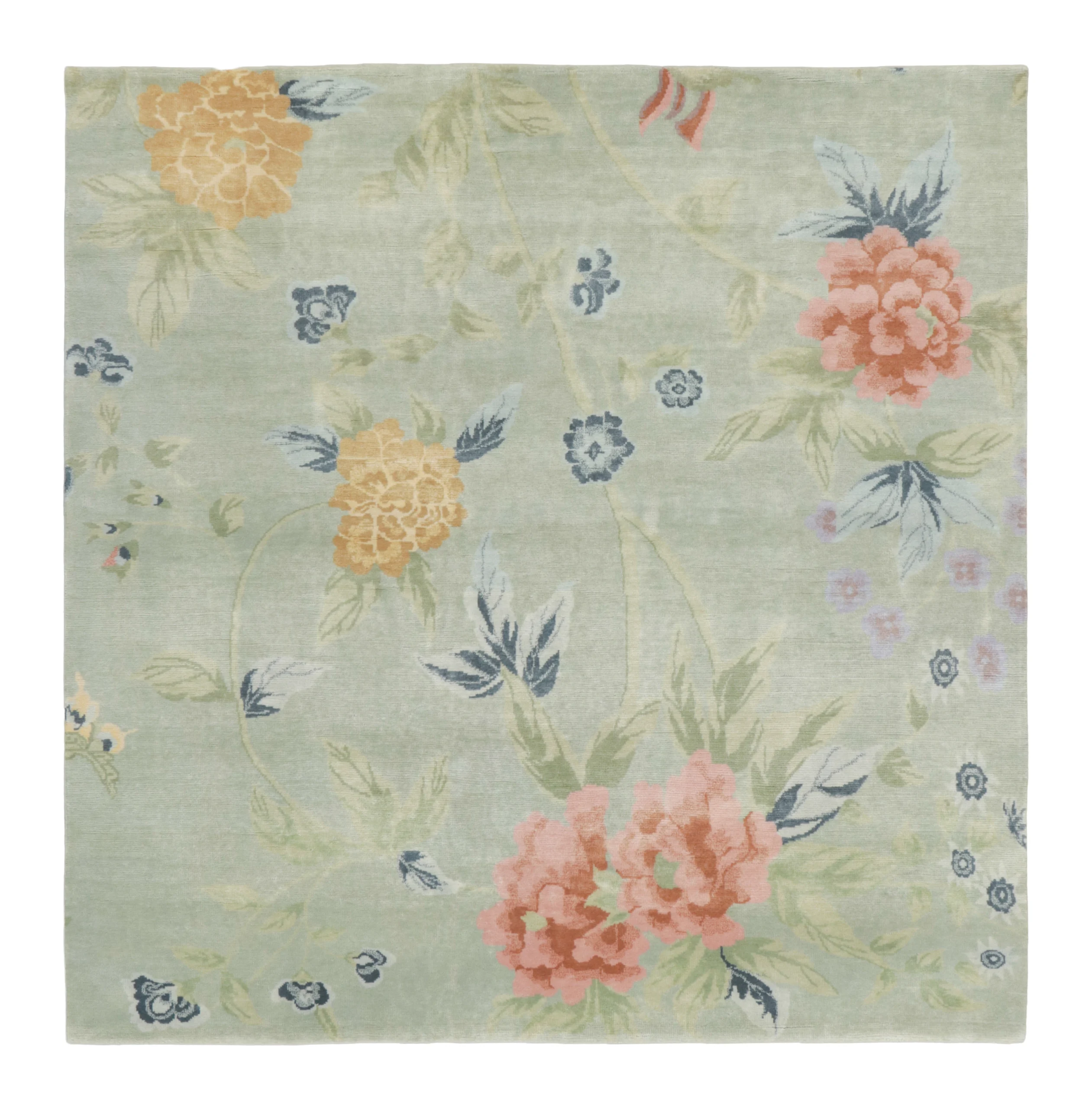 Square Chinese Art Deco Rug