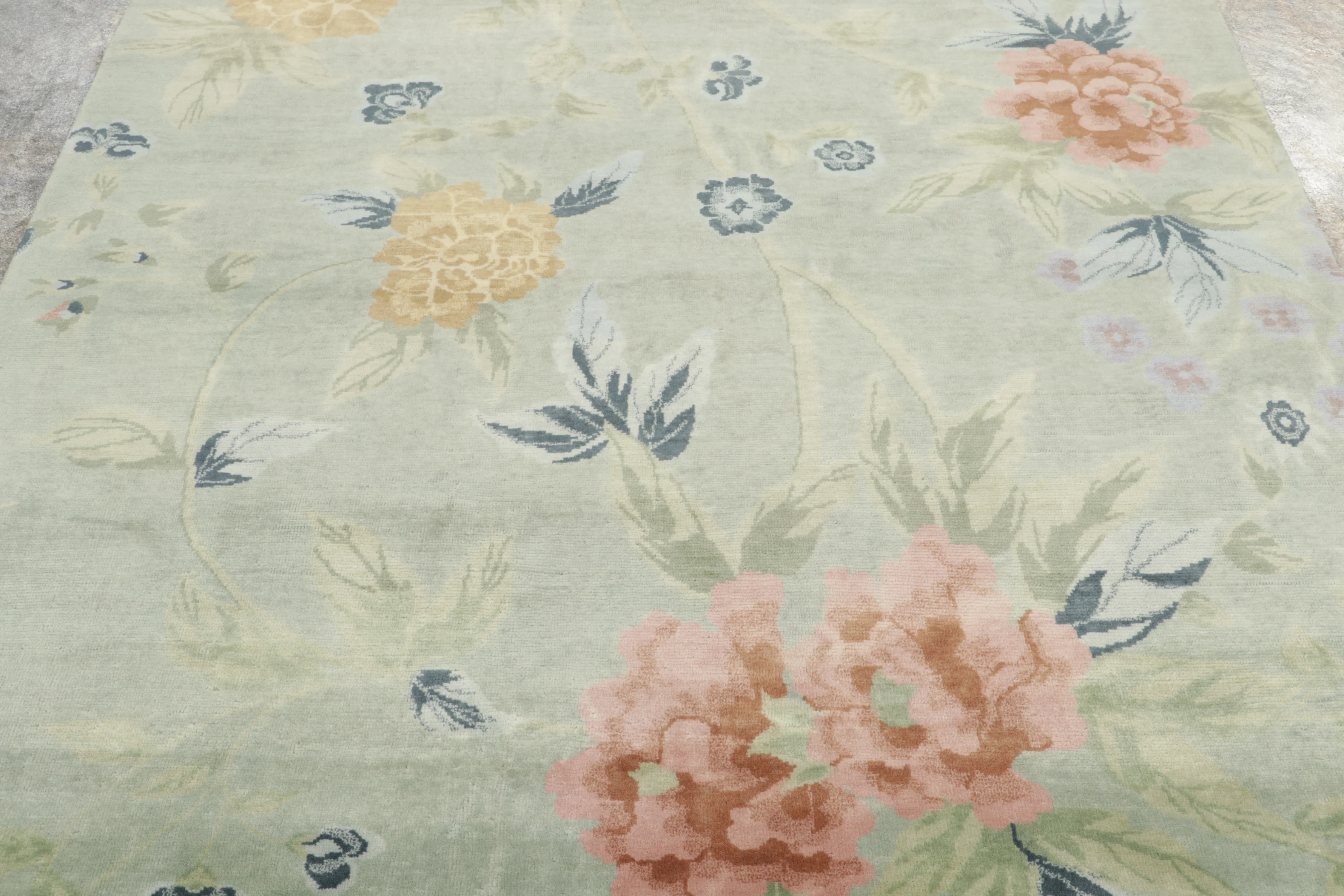 Square Chinese Art Deco Rug