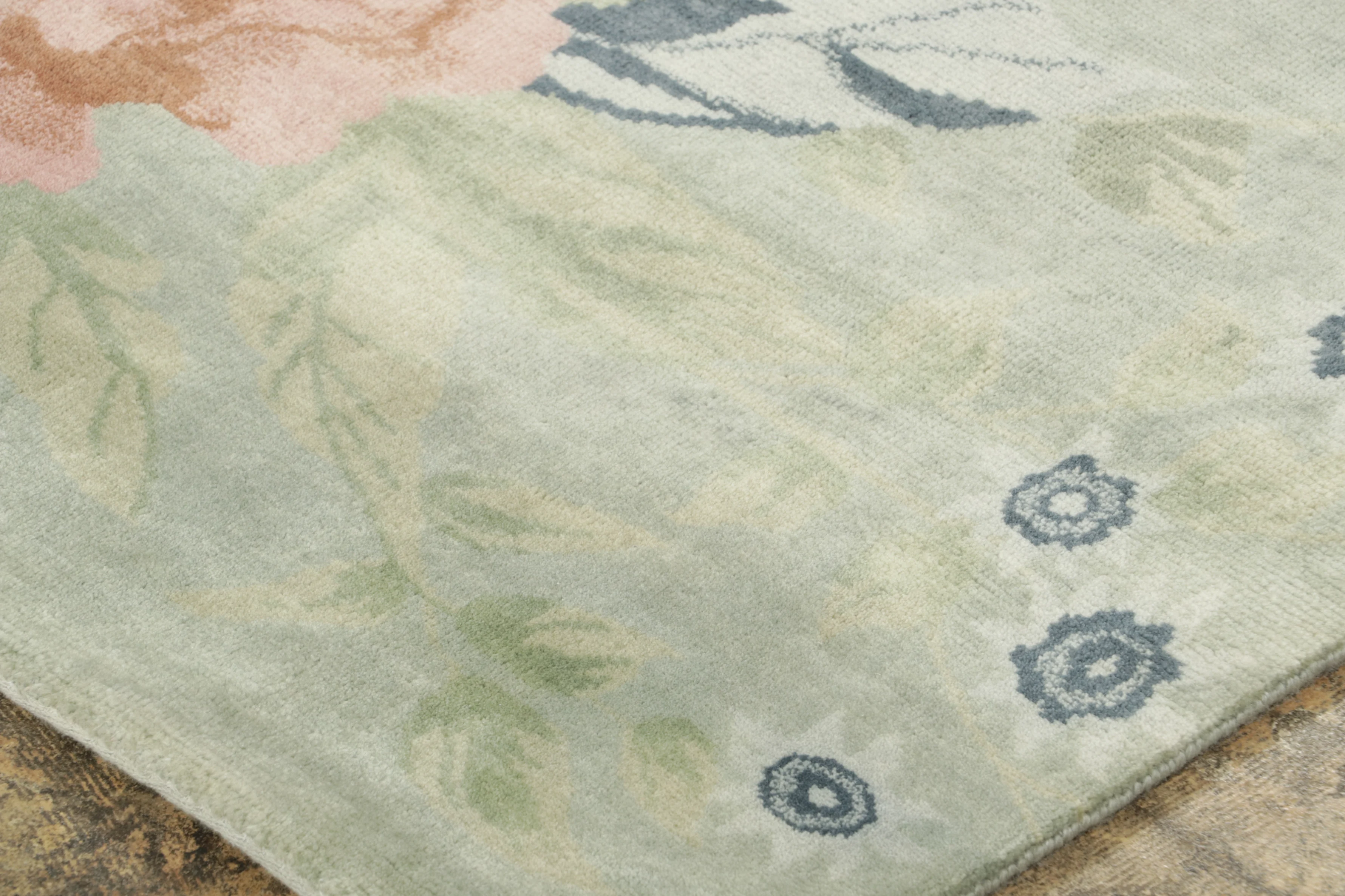 Square Chinese Art Deco Rug