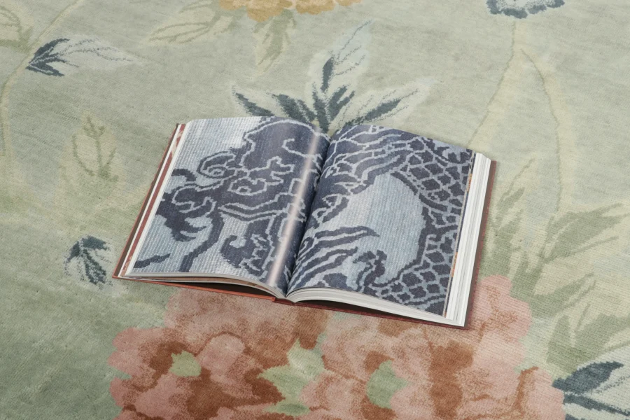 Square Chinese Art Deco Rug