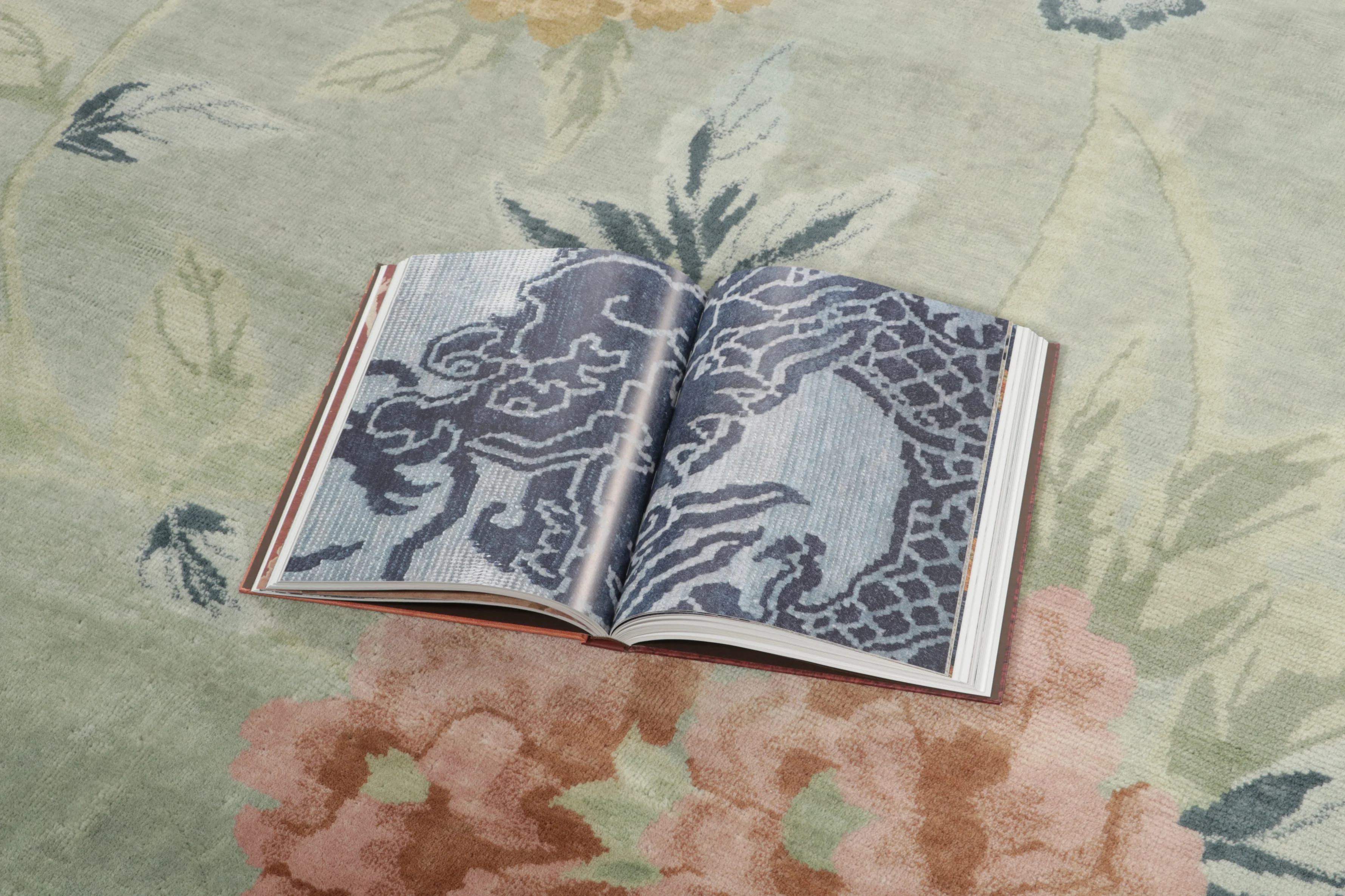 Square Chinese Art Deco Rug